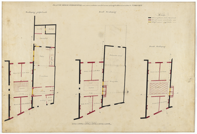 215002 Plattegronden van een te maken aanbouw van het Diakonessenhuis (Wijk B 124-128 ) te Utrecht.N.B. Het ontwerp is ...